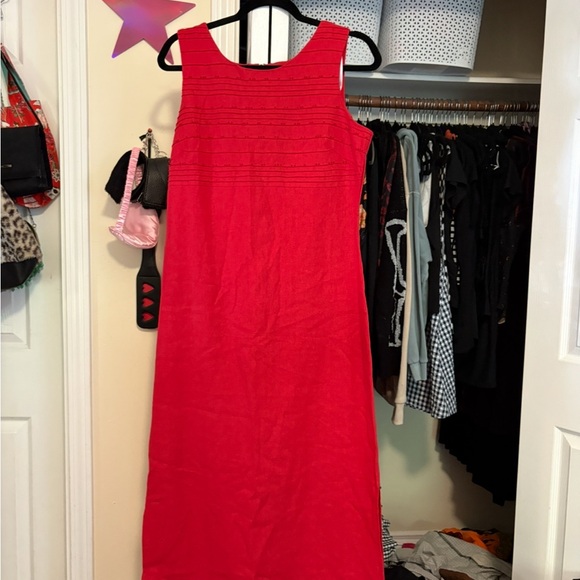 Karin Stevens Vibrant Red Midi Dress - Picture 1 of 5